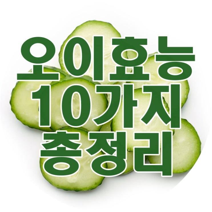  오이 효능 총정리 이제 알고 섭취하세요~