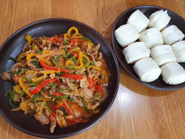  간단한 요리 고추잡채 만들기 꽃방이랑 맛있게 먹어보아요.