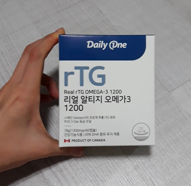  rTG 오메가3 섭취는 데일리원 리얼 알티지 오메가3 1200으로!
