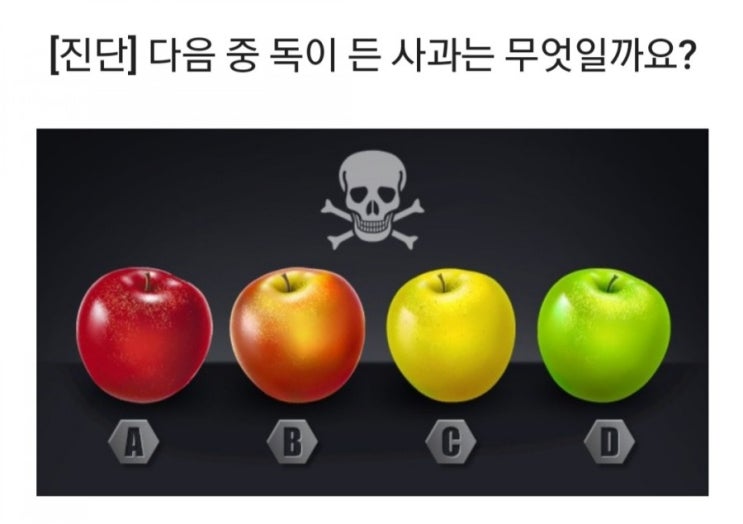  성격 심리테스트-독이 들어있을거 같은 사과는?
