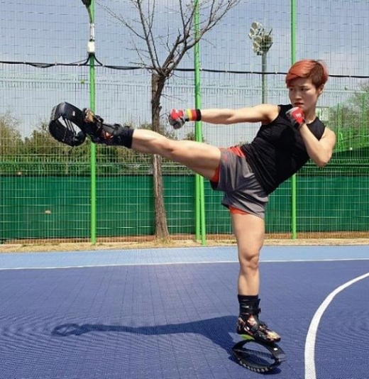  개그우먼 김혜선의 이색 다이어트 운동 '캉구점프' 화제