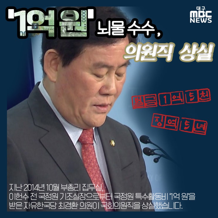  '국정원 뇌물' 최경환 징역 5년 확정
