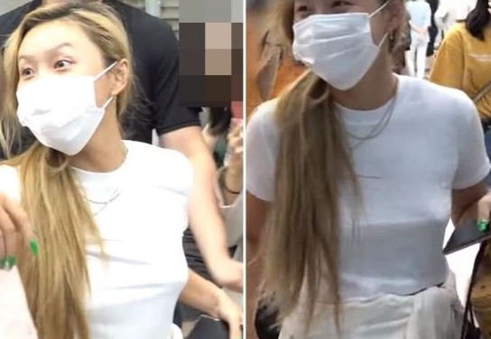  화사, 파격 공항 노브라 패션 논란의 중심에서 서다