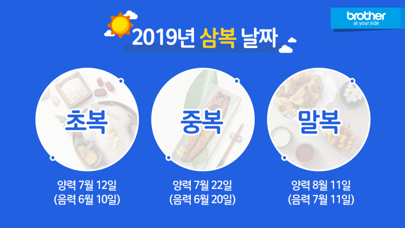 ì´ë²¤íŠ¸ 2019ë…„ ì´ˆë³µ ì¤'ë³µ ë§ë³µ ë‚ ì§œ ë¸Œë¼ë