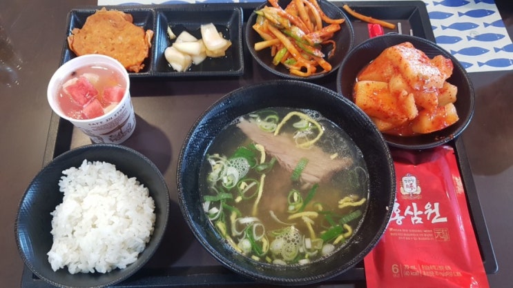 회사 구내식당 단체급식 복날 음식 초복 특식 메뉴 전복 갈비탕 칼로리~!