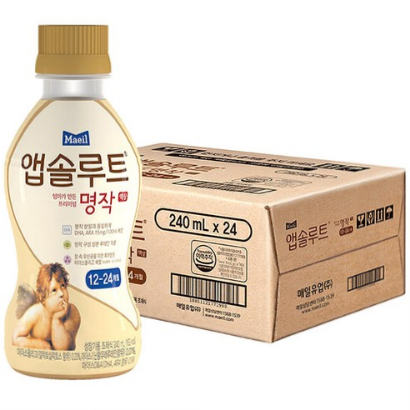  혜택앱솔루트 엄마가 만든 프리미엄 명작 액상 분유 3단계 12-24개월 240ml