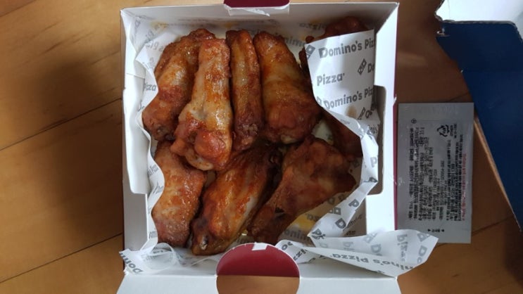  도미노 치즈폭포피자 + 갈릭앤허브윙스