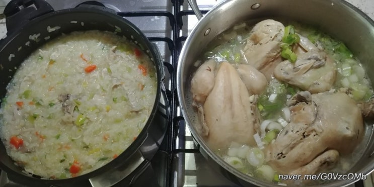  커피사랑레시피 복날 삼계탕 삼계죽 만들기 영계다리꼬는팁
