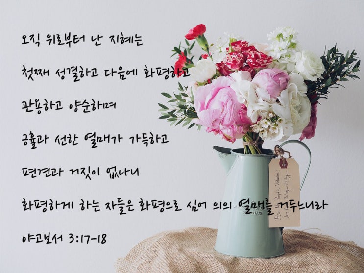  야고보서 3장 17절-18절 성경말씀