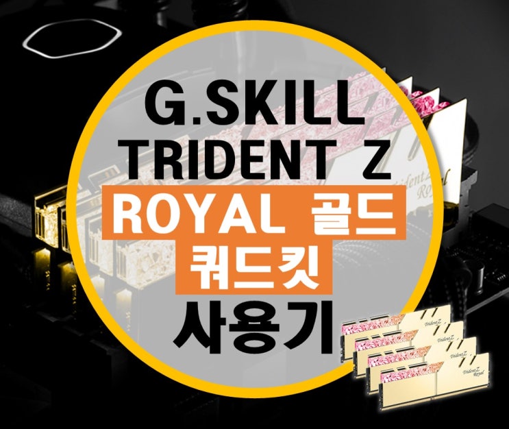 G.SKILL TRIDENT Z ROYAL (로얄) GOLD (골드) 쿼드킷 사용기 (오버후기)