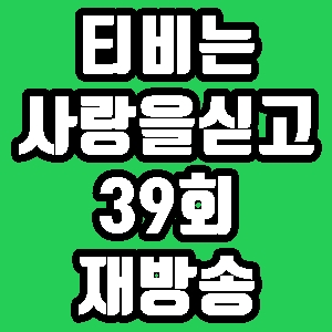 티비는 사랑을 싣고 홍록기 39회 재방송 다시보기 방송시간 편성표