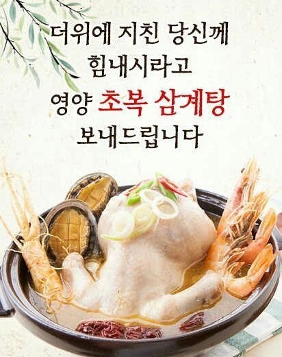  초복! 삼계탕 드시고 힘내세요....