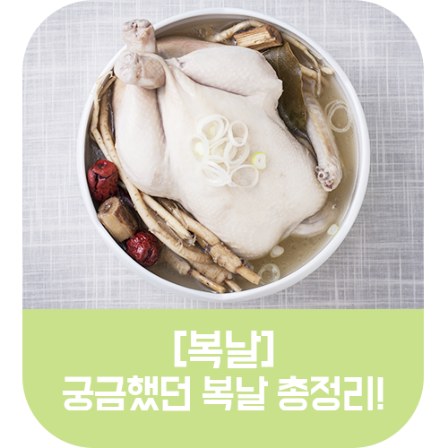  [복날] 초복, 중복, 말복? 궁금했던 복날 총정리!