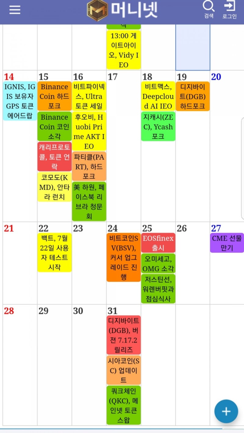 2019년 7월 자세한 코인호재 : 네이버 블로그