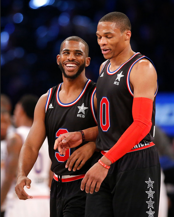 NBA속보! 러셀 웨스트브룩 크리스 폴과 유니폼을 바꿔입다. NBA속보! 러셀 웨스트브룩 크리스 폴과 유니폼을 바꿔입다.