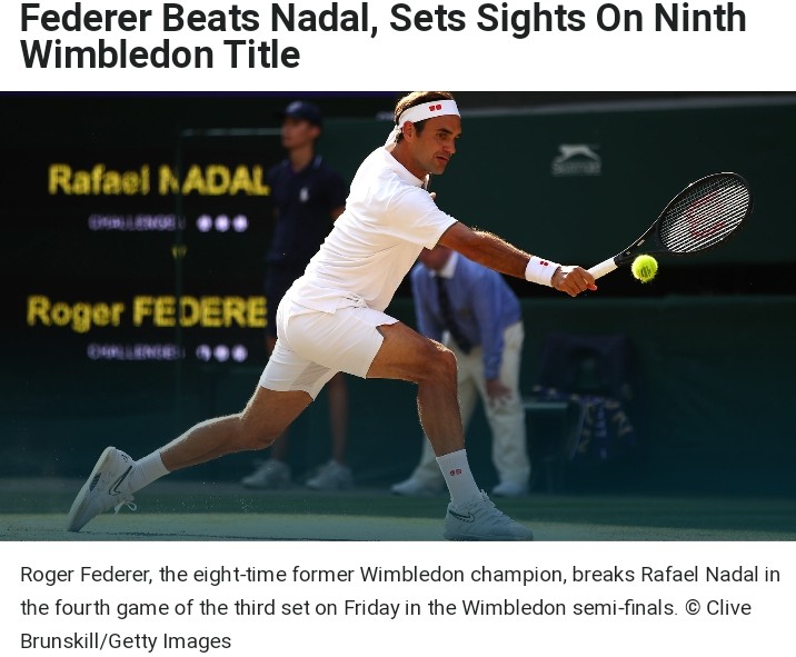  Wimbledon 2019 Final.. 페더러.. 나달에 이어 조코도 이겨주세요^^