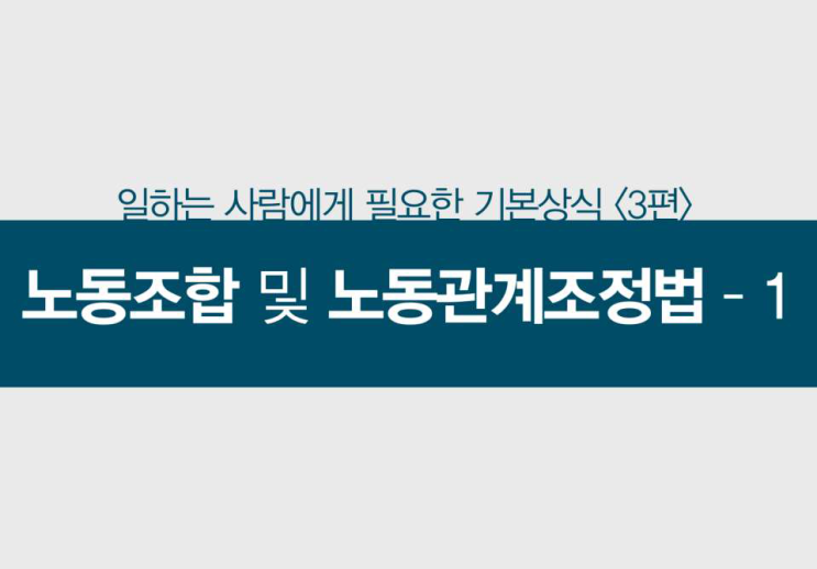  노동조합 설립, 관리, 해산, 단체교섭, 단체협약, 근로시간 면제 등