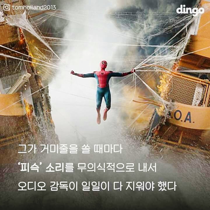  스파이더맨 촬영팀중 제일 극한직업