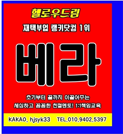  헬로우드림 멘토 베라 *집에서 돈버는방법*초보가 이백가능한 부업*회사소개...
