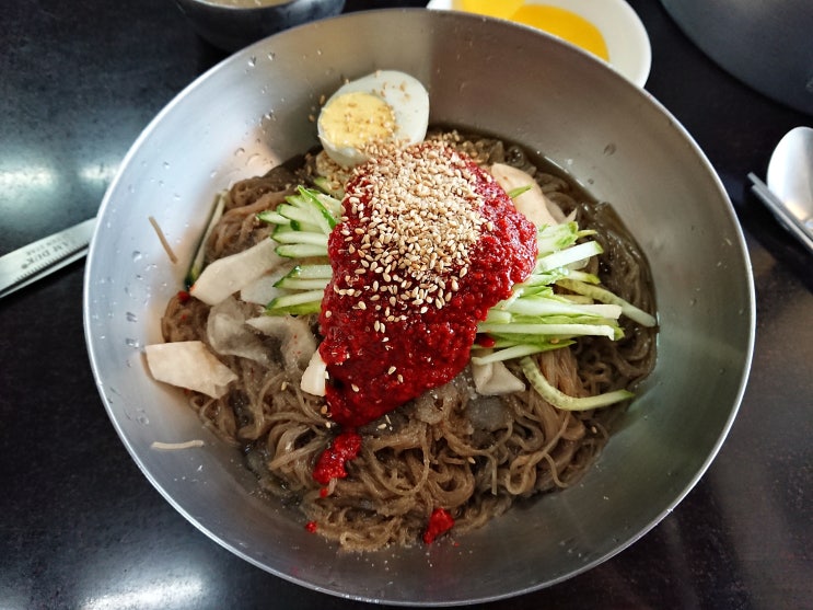  시흥 무지내동 '무지식당' 비빔냉면, 찐만두