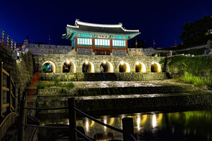  수원야경 출사 방화수류정 용연과 화홍문(華紅門)