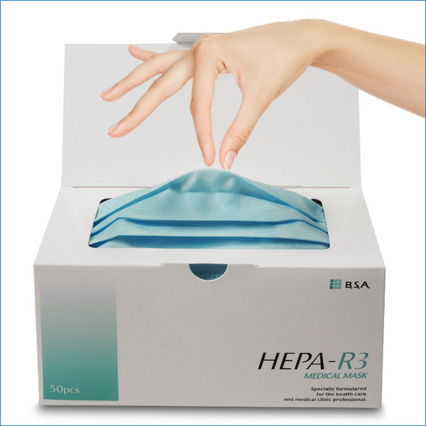 일본마스크 일회용마스크50매 헤파필터 고탄력밴드 HEPA-R3, 1개