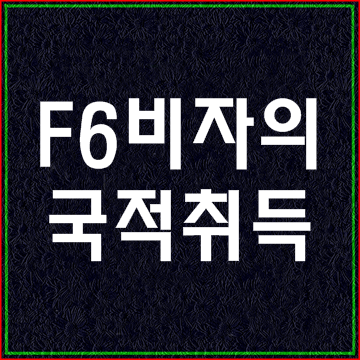  F6비자의 한국 국적 취득 (혼인으로 인한 간이귀화)