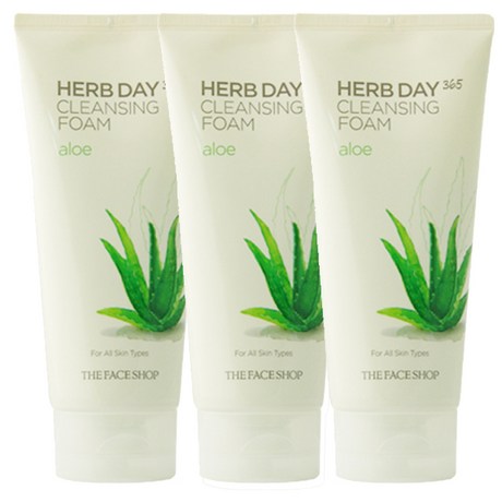  더페이스샵 허브데이 365 클렌징 폼 촉촉 알로에, 170ml