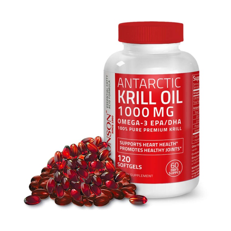 Bronson Antarctic 크릴오일 Krill Oil 1000mg 120정, 단품