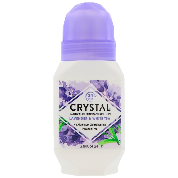  아이허브 Crystal Body Deodorant 천연 데오도란트 롤-온 라벤더 & 화이트 티 후기