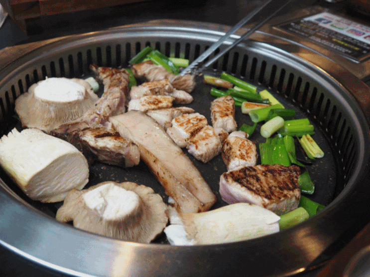 부천 중동 맛집 추천 부천 신중동역 삼겹살 회식장소 포크송 황제꽃살 통새송이 버섯