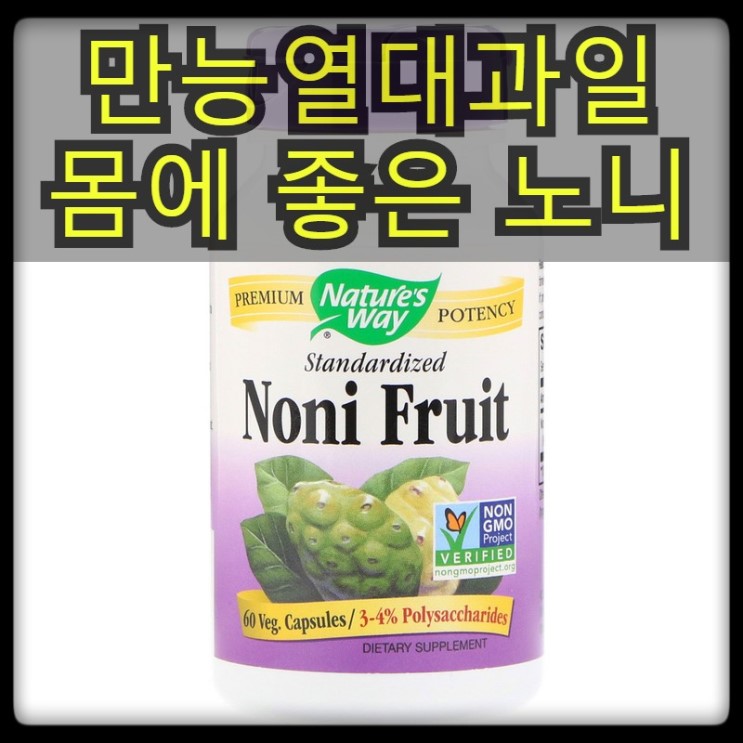 [네이쳐스웨이] 노니 (Noni Fruit), 500 mg, 60 베지 캡슐