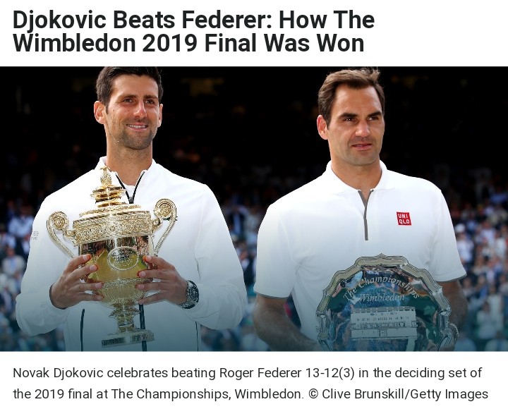  Wimbledon 2019 페더러 기록 몇가지.. 우승이었으면 더 빛날 ㅠ