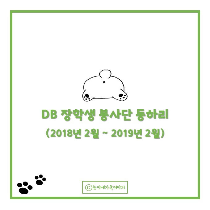  대외활동 포스팅 링크 정리) DB 장학생 봉사단 동하리 (2018년 2월 ~ 2019년 2월)