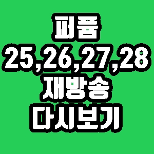퍼퓸 25회 26회 27회 28회 줄거리 재방송 편성표 다시보기 방송시간