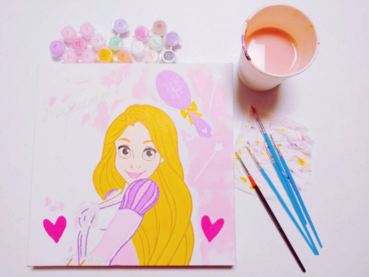  아이러브페인팅 DIY 디즈니 명화그리기 라푼젤 엘사