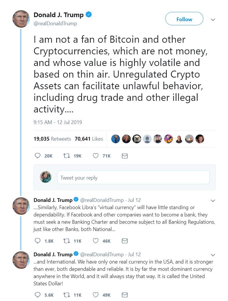 트럼프 한 마디에 암호화폐 가격 하락...저스틴 선 트론 창시자는 워렌 버핏과의 오찬에 트럼프 초청 : 네이버 블로그