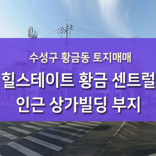  대구 수성구 황금동 토지매매_ 힐스테이트 황금 센트럴 인근 상가빌딩 부지