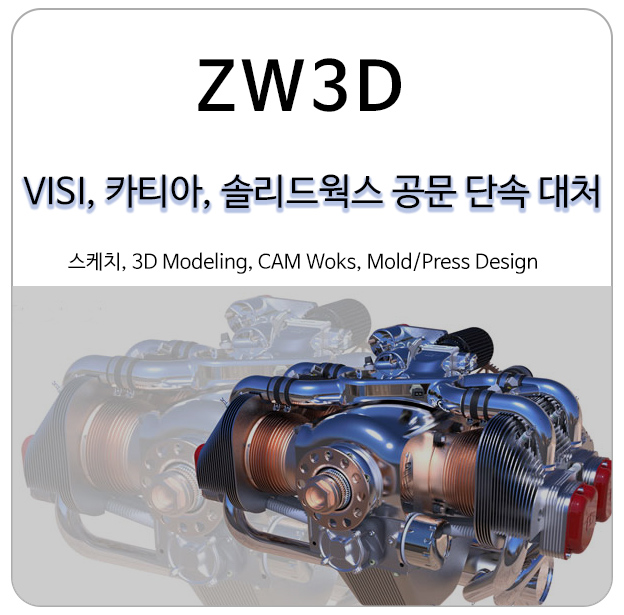  VISI, CATIA, 솔리드웍스 저작권 공문 단속 대처는 ZW3D로 해결하기
