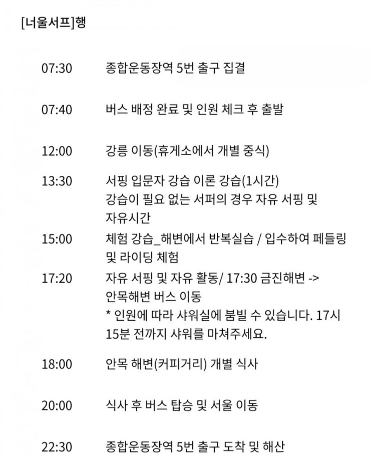  프립(frip) 후기 - 당일치기 서핑(너울서핑)