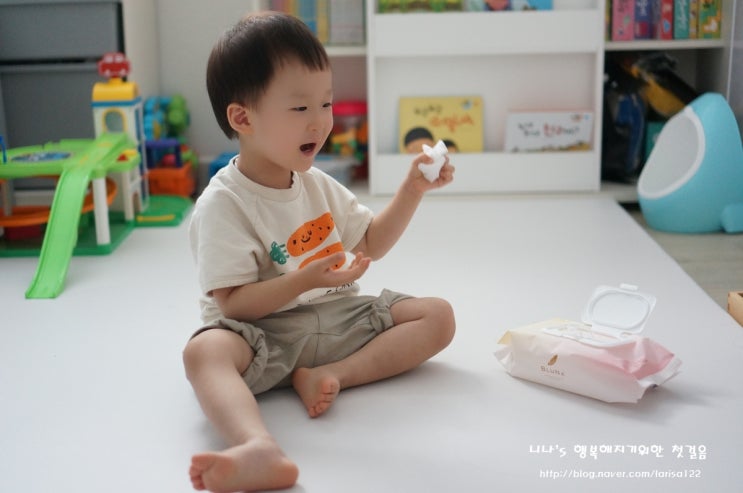  아기물티슈 블루나물티슈 깨끗 촉촉해요