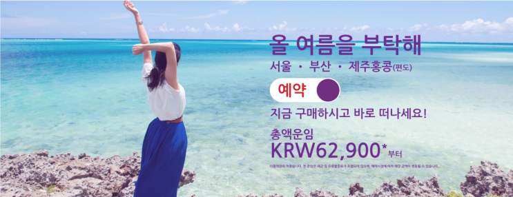  [항공권 특가] '올 여름을 부탁해' 홍콩익스프레스 특가