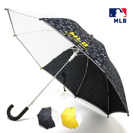 MLB MLB키즈 55로고패턴 3폭투명 아동우산(초등학생용) 아동우산
