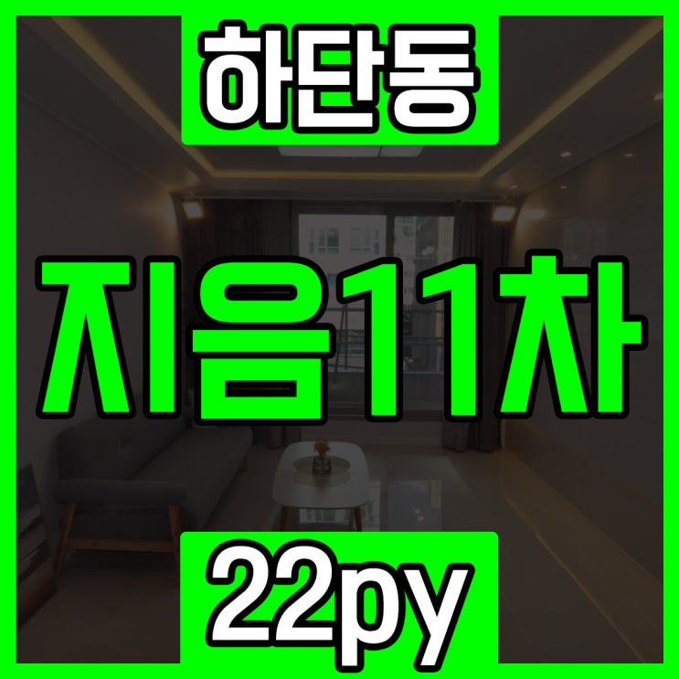  하단동 소형아파트 지음 열한번째 야심작 공개 ROOM2
