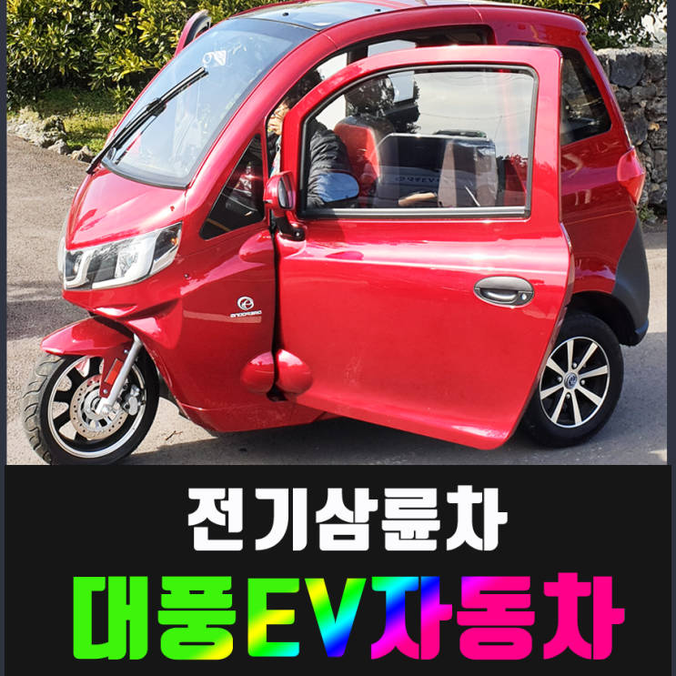  [전기삼륜차] 대풍전기차 에코이브이 오토바이식 전기차