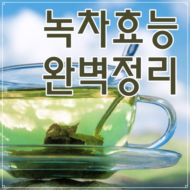  당신만 모르는 녹차 효능 10가지