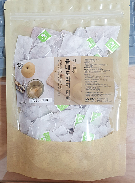  도라지차 티백을 샀다 ^^ 편도염에 좋다길래,,,