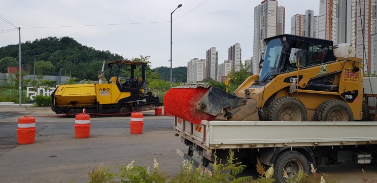  광명시 도로 아스콘포장작업