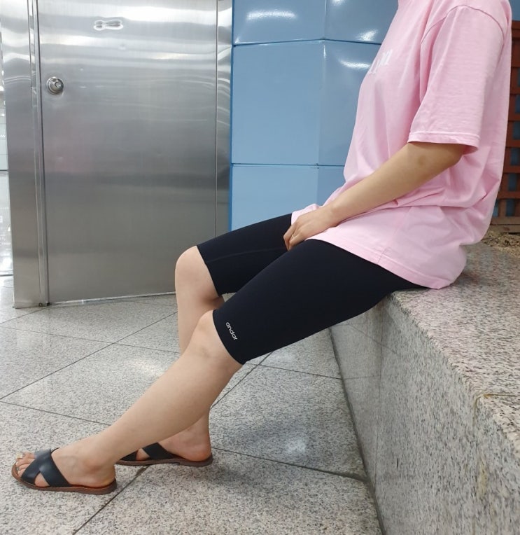  ITZY레깅스 안다르 에어쿨링 5부 레깅스 착용후기