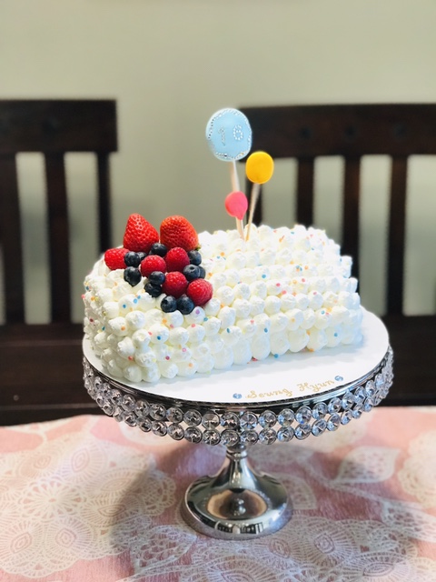 (생일케이크)조카 16살 생일을 위한 생크림 과일 롤케이크 만들기